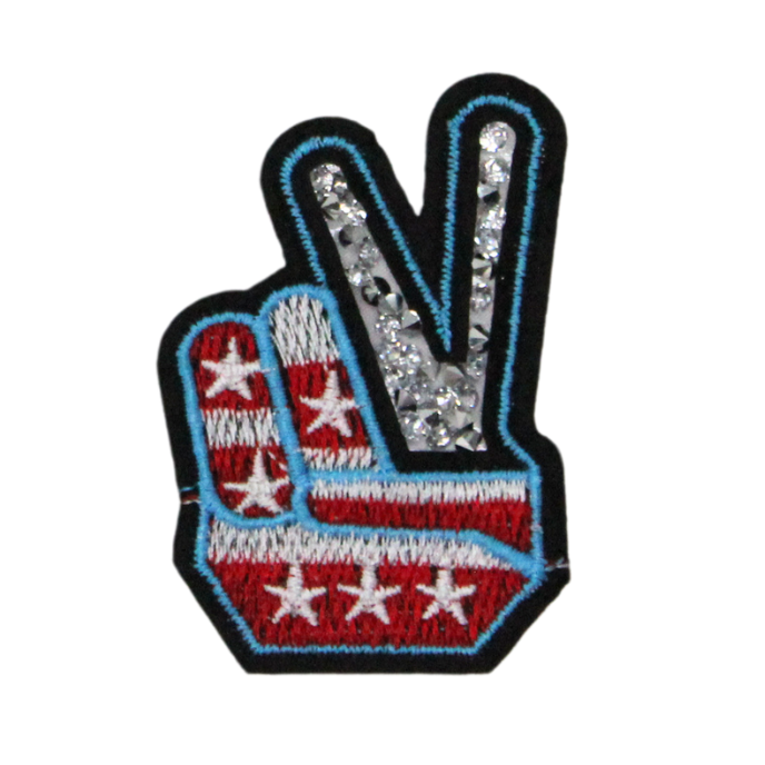 Peace Hand Crystal Patch (Small/Embroidery) – American HTV Supply - Dallas