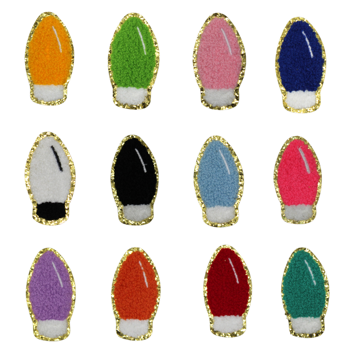 Christmas Light Bulb Patch (Small/Chenille) – American HTV Supply