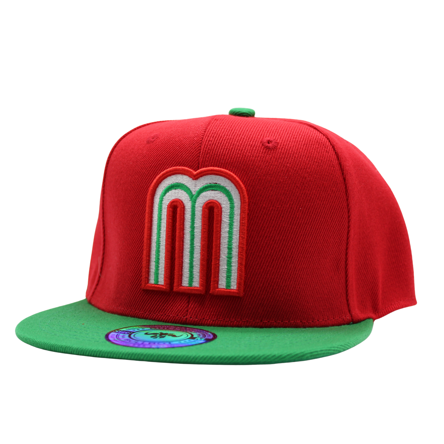 Mexico “M” Embroidered Flat-Brim
