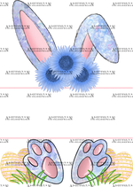 Easter_Bunny_Name_Frame_Blue_Sunflower.png