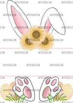 Easter_Bunny_Name_Frame_Pink_Sunflower.png