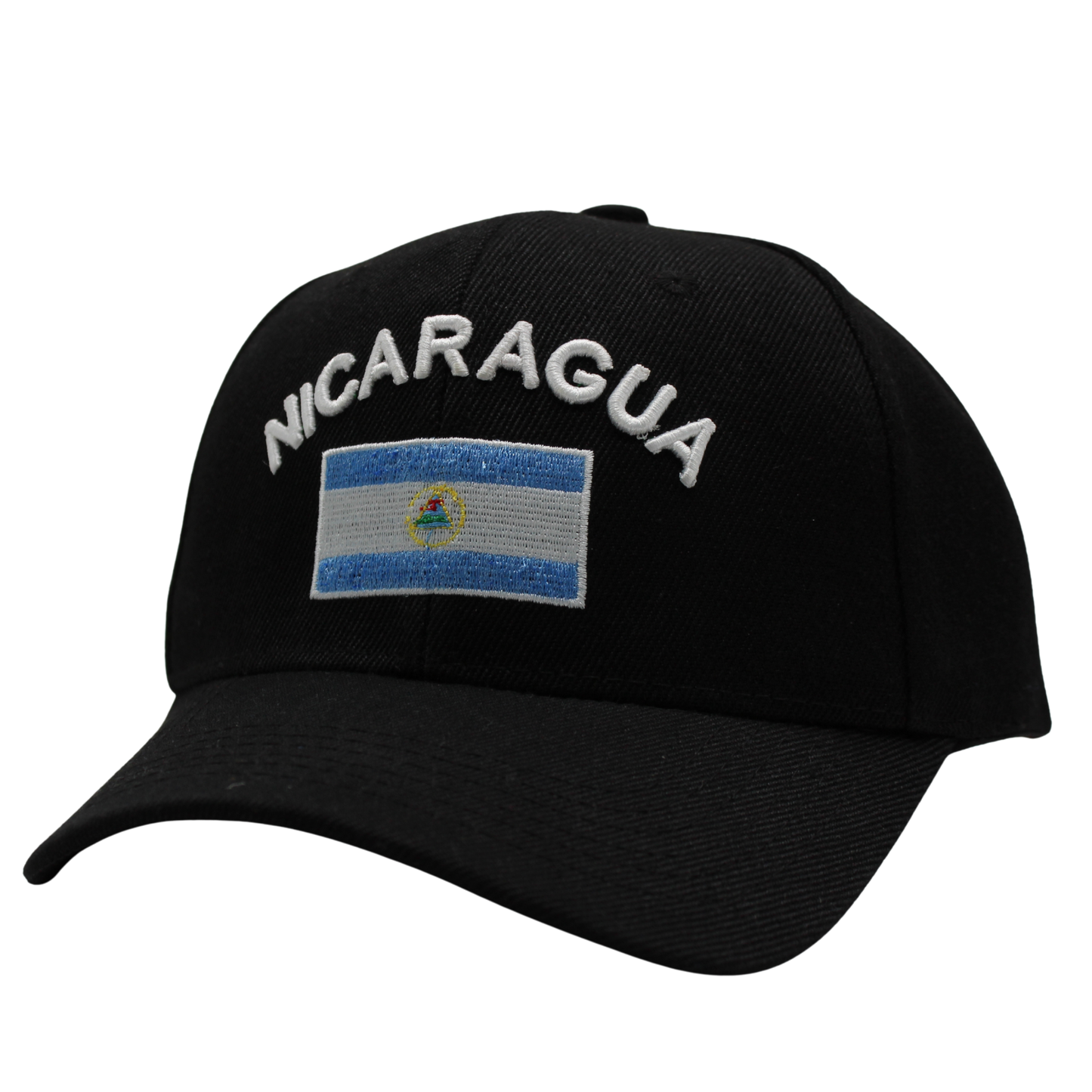 Flag Embroidered Black Caps