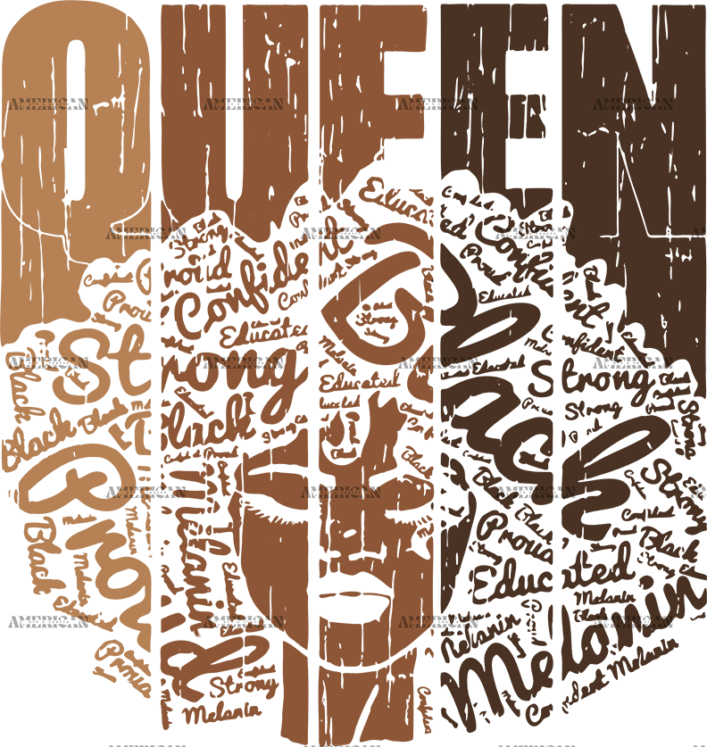 Melanin Queen-2 DTF Transfer – American HTV Supply - Dallas