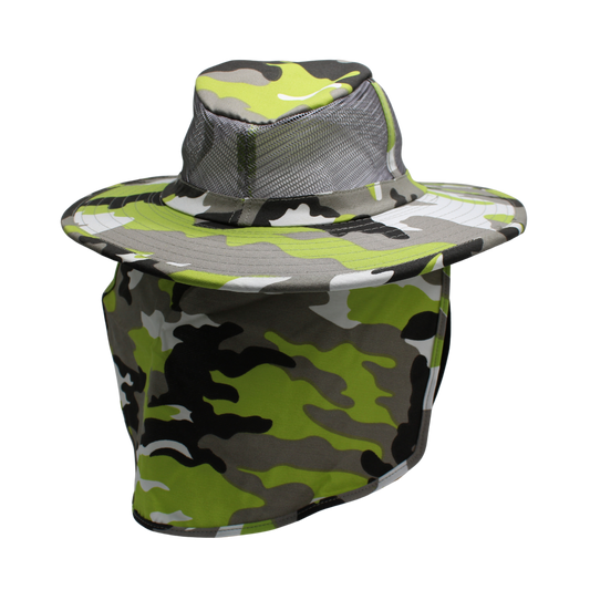 Camo Sun Hats with Neck Flap