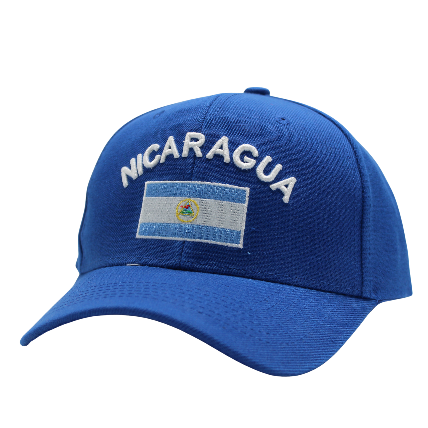 Flag Embroidered Blue Caps