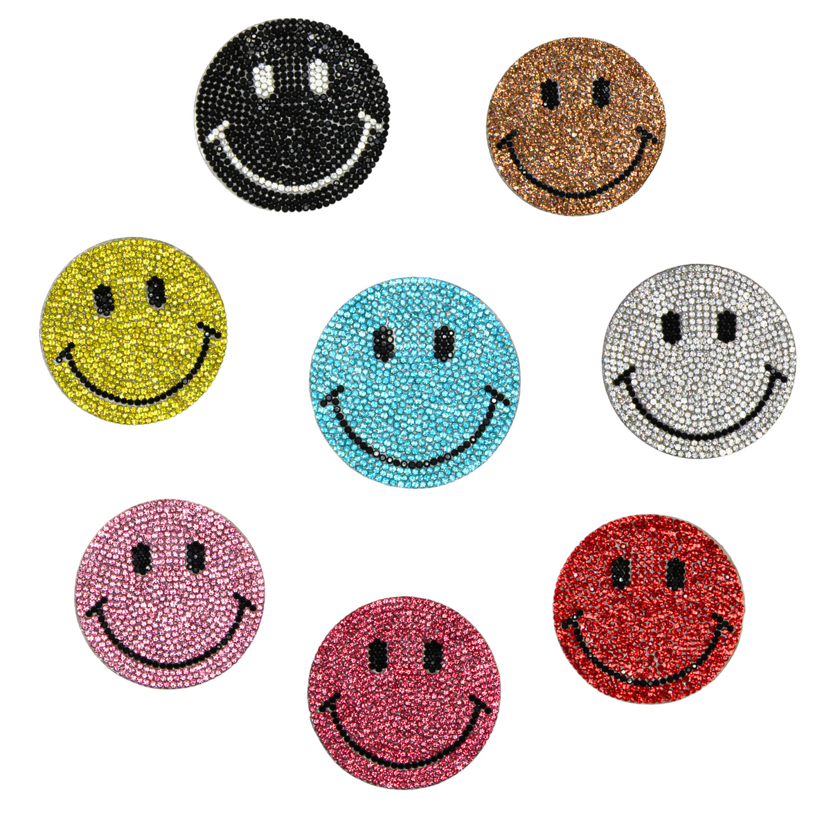 Colored Rhinestone Htv Colorful Smile Rhinestone Patch – American HTV Supply - Dallas