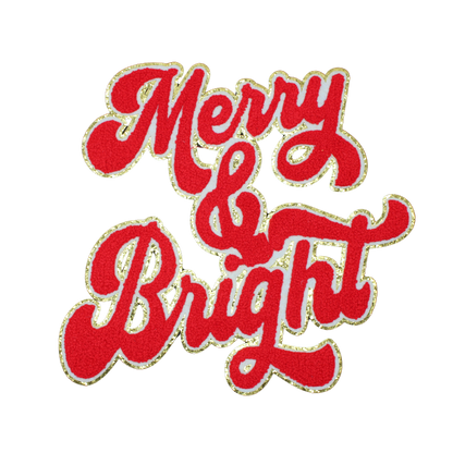 Merry & Bright Patch (Large/Chenille)