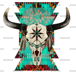 Bull_Skull_Aztec_Southwestern