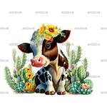 Cow_And_Sunflower
