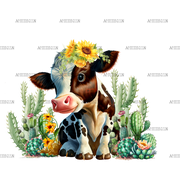 Cow_And_Sunflower