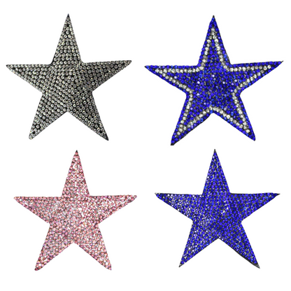 3 inch Stars Rhinestone Patch