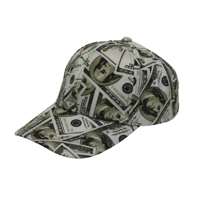 Dollars Patterned Caps