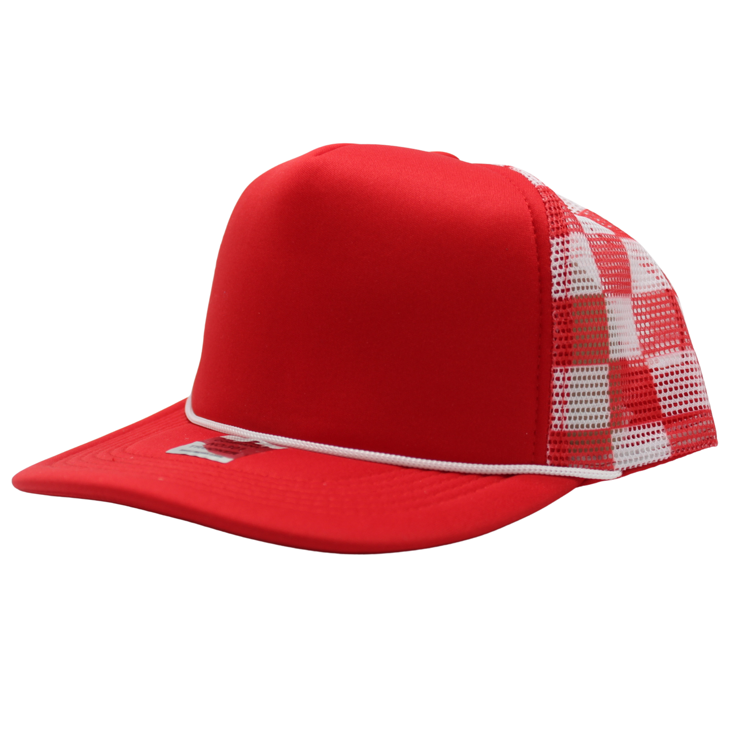 Checkered Trucker Cap Polyester Foam Front 5 Panel
