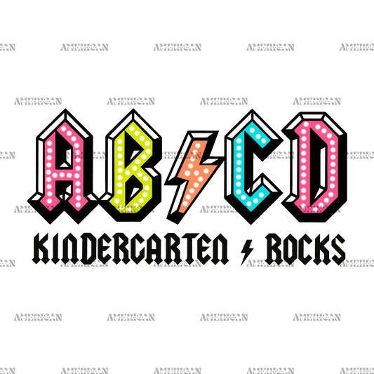 ABCD Kindergarten Rocks DTF Transfer