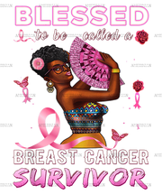 African American Breast Cancer Women Blessed Survivor DTF Transfer