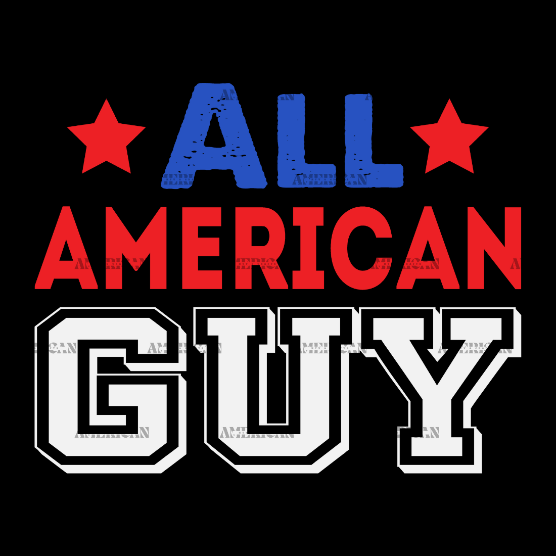 All American Guy DTF Transfer