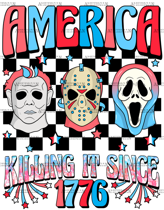 America Killing It Since 1776 Horror DTF Transfer