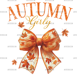 Autumn Girly Bow-2 DTF Transfer