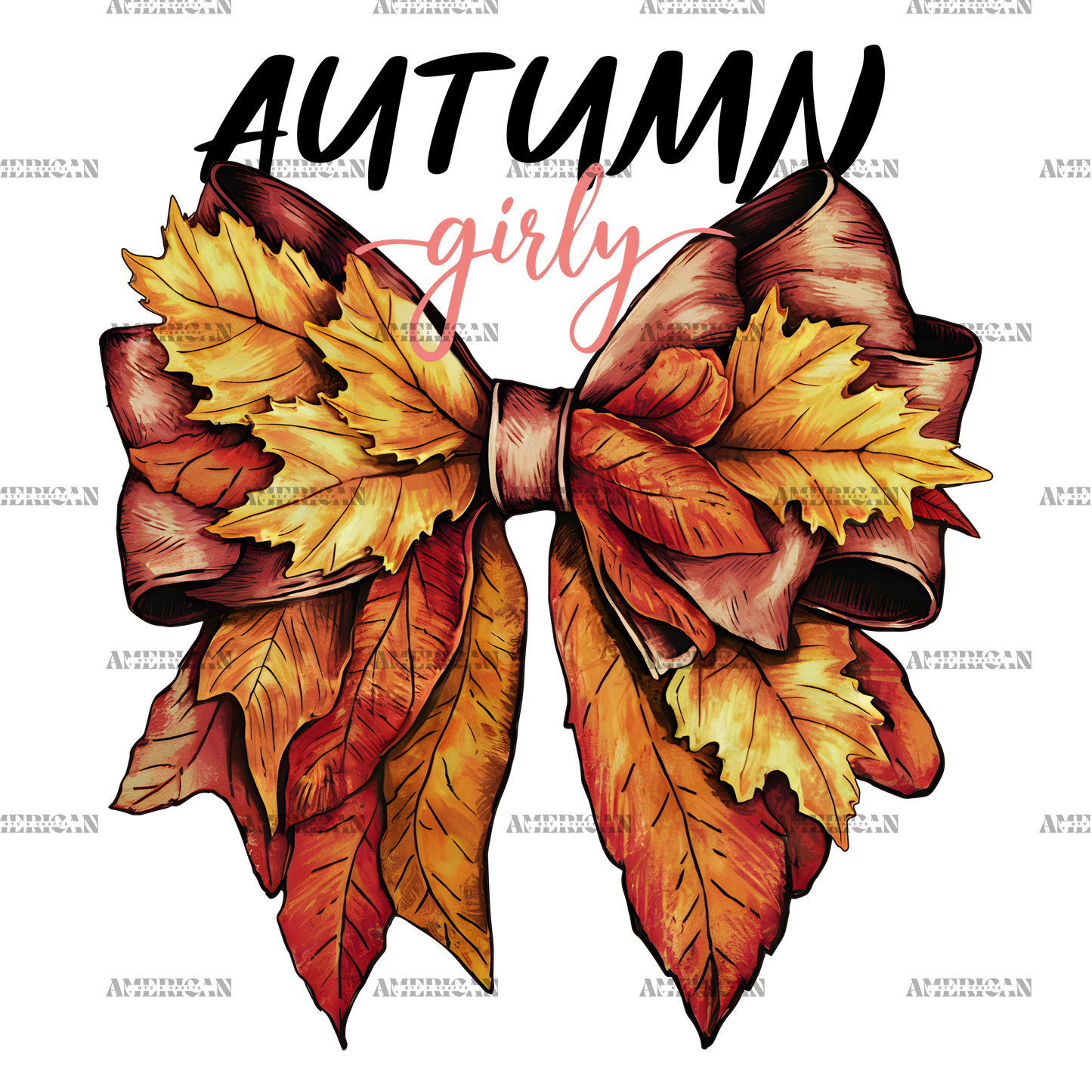 Autumn Girly Bow-3 DTF Transfer