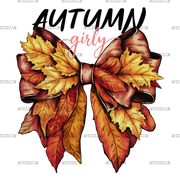 Autumn Girly Bow-3 DTF Transfer
