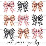 Autumn Girly Bows-1 DTF Transfer