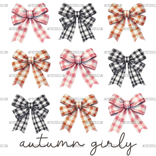 Autumn Girly Bows-1 DTF Transfer