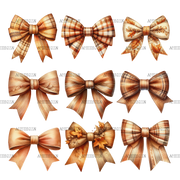 Autumn Girly Bows-2 DTF Transfer