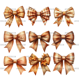 Autumn Girly Bows-2 DTF Transfer