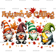 Autumn Is Calling Gnomies DTF Transfer