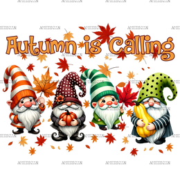 Autumn Is Calling Gnomies DTF Transfer