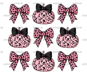 Autumn Pumpkins Bows-12 DTF Transfer