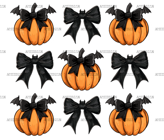 Autumn Pumpkins Bows-8 DTF Transfer