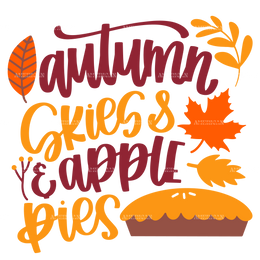 Autumn Skies Apple Pies DTF Transfer