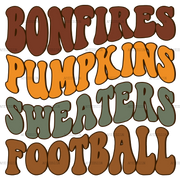 Bonfires Pumpkin Sweaters Football DTF Transfer
