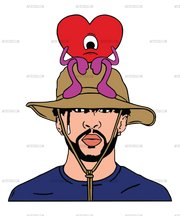 Badbunny Heart Dtf Transfer