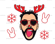 Bad Bunny Christmas-2 DTF Transfer