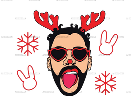 Bad Bunny Christmas-2 DTF Transfer