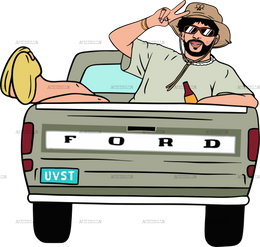 Bad Bunny Ford Truck Dtf Transfer