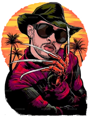 Bad Bunny Freddy Krueger Halloween DTF Transfer
