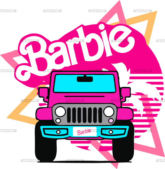 Barbie Car DTF Transfer