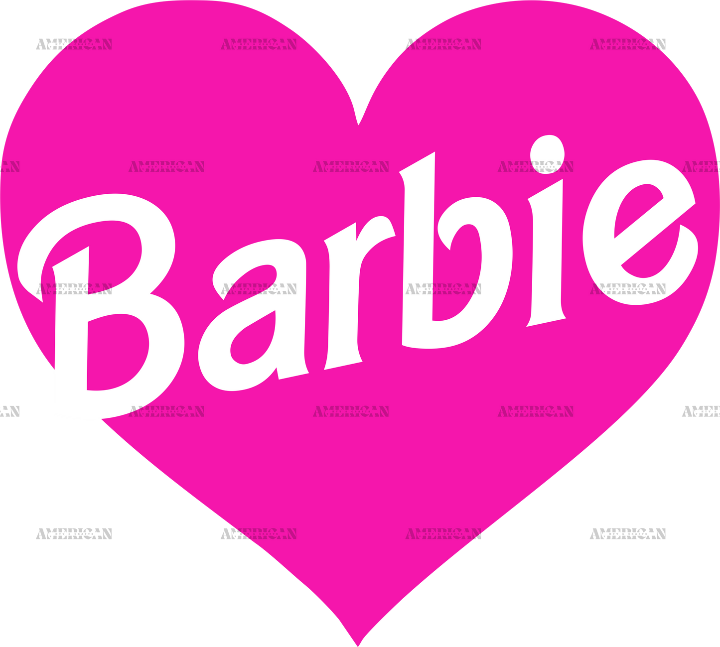 Barbie Heart DTF Transfer