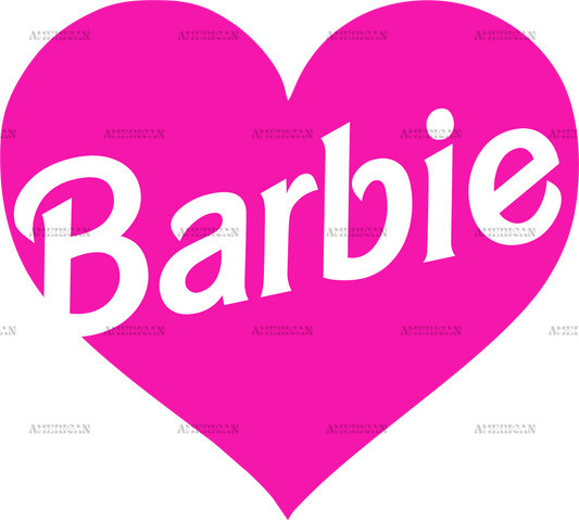 Barbie Heart DTF Transfer