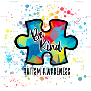 Be Kind Autism DTF Transfer