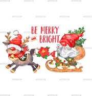 Be Merry And Bright Sleigh DTF Transfer