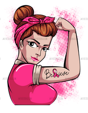 Believe Breast Cancer Awareness Warrior Survivor Support DTF Transfer