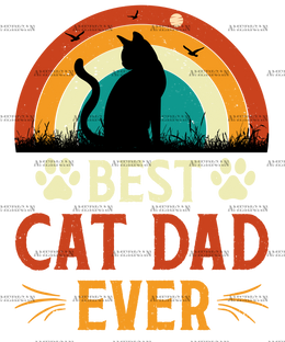 Best Cat Dad Ever-1 DTF Transfer