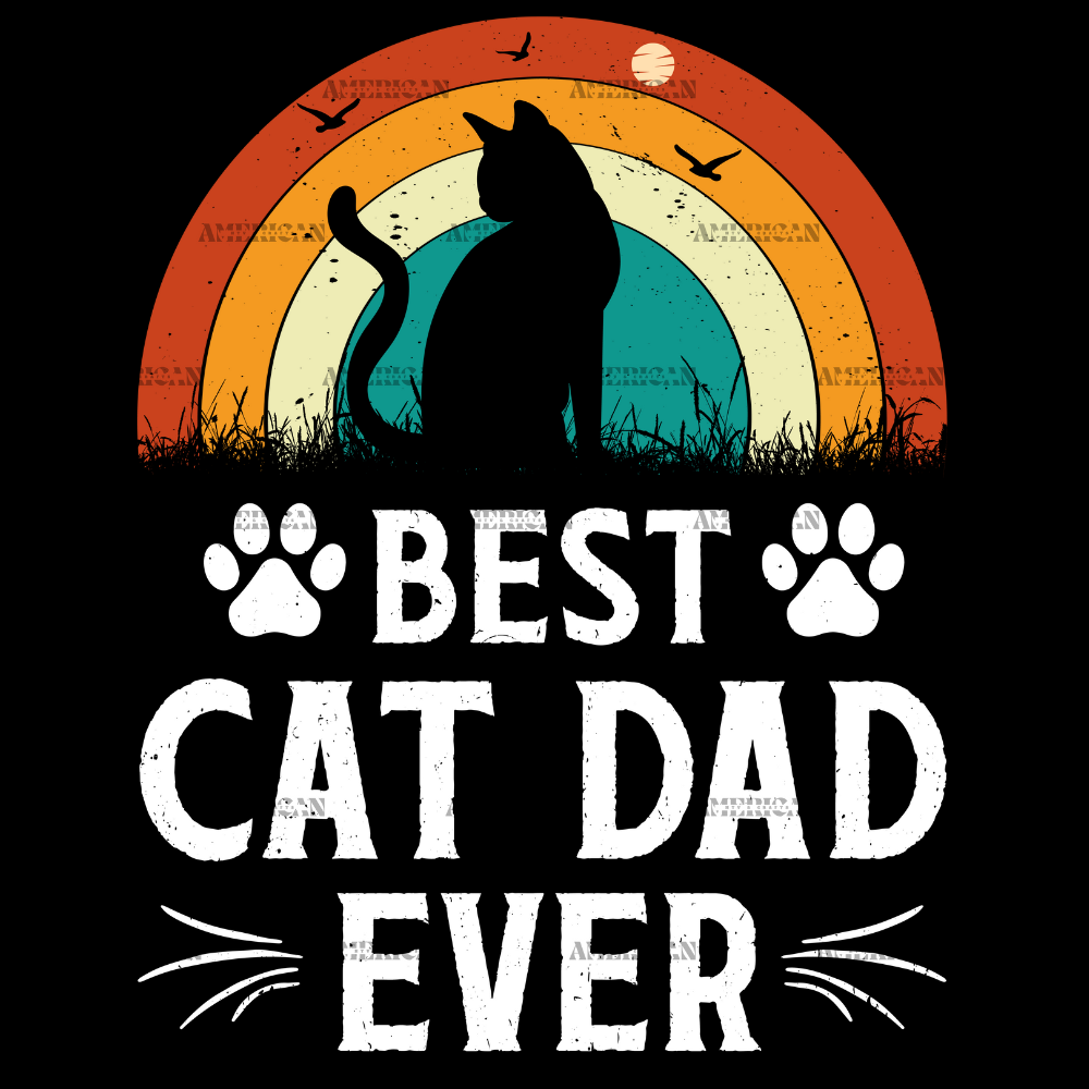 Best Cat Dad Ever-2 DTF Transfer