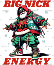 Big Nick Energy Santa DTF Transfer