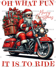Biker Santa DTF Transfer