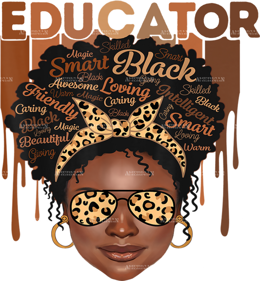 Black Educator DTF Transfer